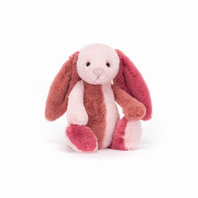 Jellycat Bashful Patchwork Coralia Bunnies UK | 94301YFAO